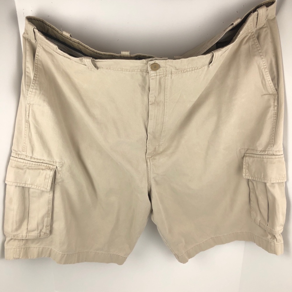 ROUNDTREE & YORKE Cargo Shorts Men 6 Pockets Classic Fit Tan/Khaki Waist 52